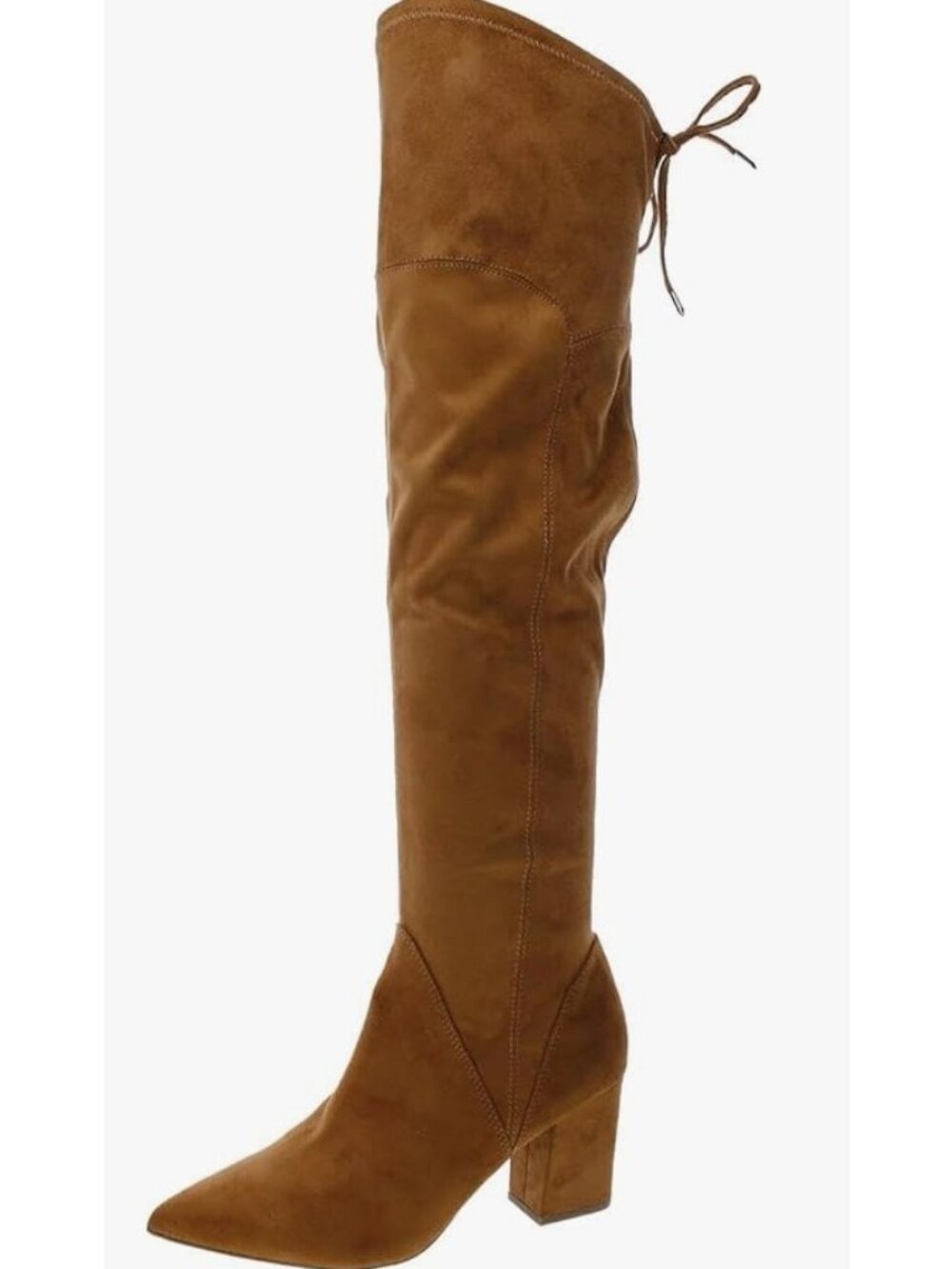 Marc Fisher Womens Reda Block Heel Over The Knee Boot Medium Brown Size 6.5M NIB